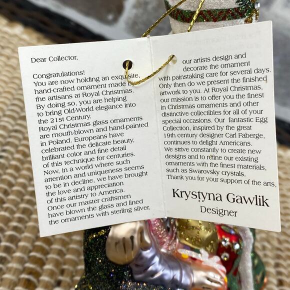 Royal Christmas Zachary Woolley Krystyna Gawlik UCP Ornament Handcrafted Glass - Picture 16 of 16